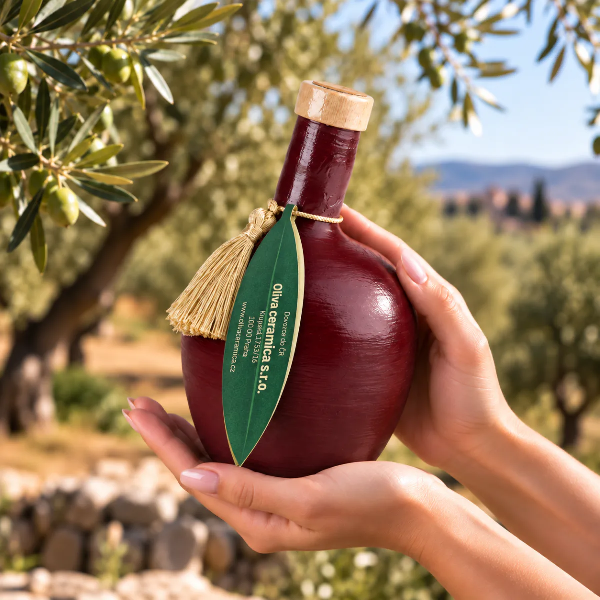 Boho chic vínově červená – produkt v rukou